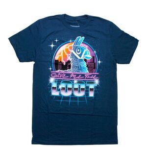 Fortnite Llama Give Me the Loot navy blue T-Shirt